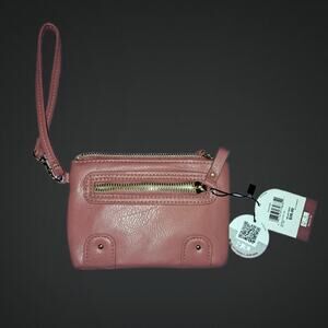 Womens RFID Blocking Money Coin & Card Holder Dusty Rose or Muave Color